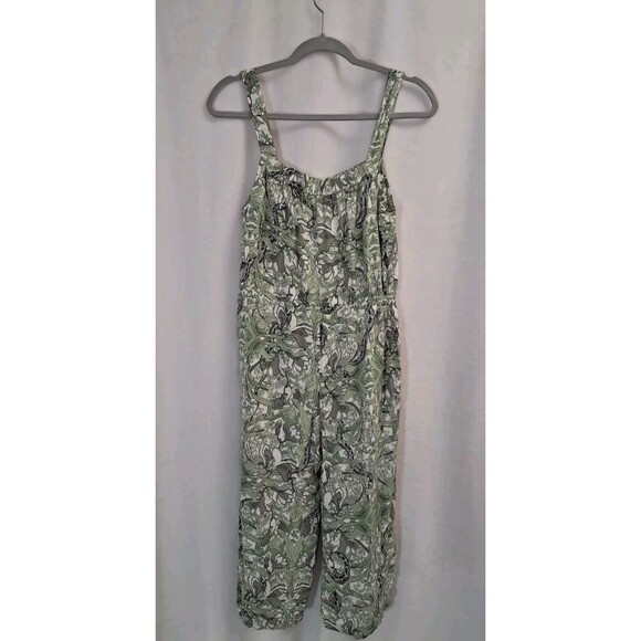 Guess Nicci Jumpsuit Snake In The Garden Scuffy Zip Front Cropped Lined Size S - Picture 5 of 12